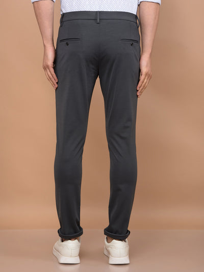 Blue Knitted Trousers-Men Trousers-Crimsoune Club