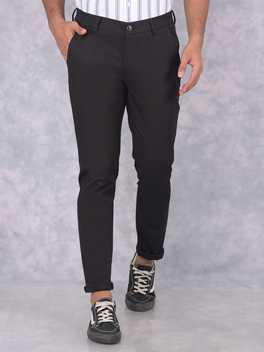 Black Trousers-Men Trousers-Crimsoune Club