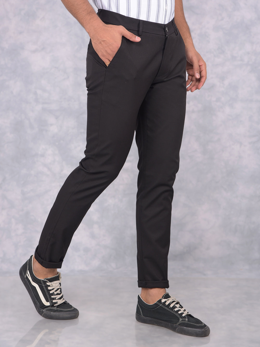 Black Trousers-Men Trousers-Crimsoune Club