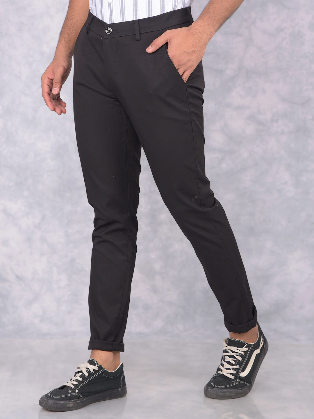Black Trousers-Men Trousers-Crimsoune Club