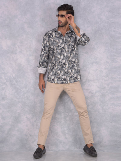 Beige Trousers-Men Trousers-Crimsoune Club