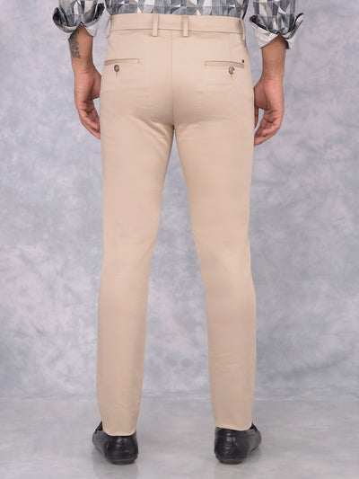 Beige Trousers-Men Trousers-Crimsoune Club