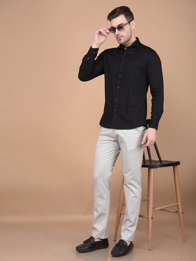 Grey Printed Knitted Trousers-Men Trousers-Crimsoune Club