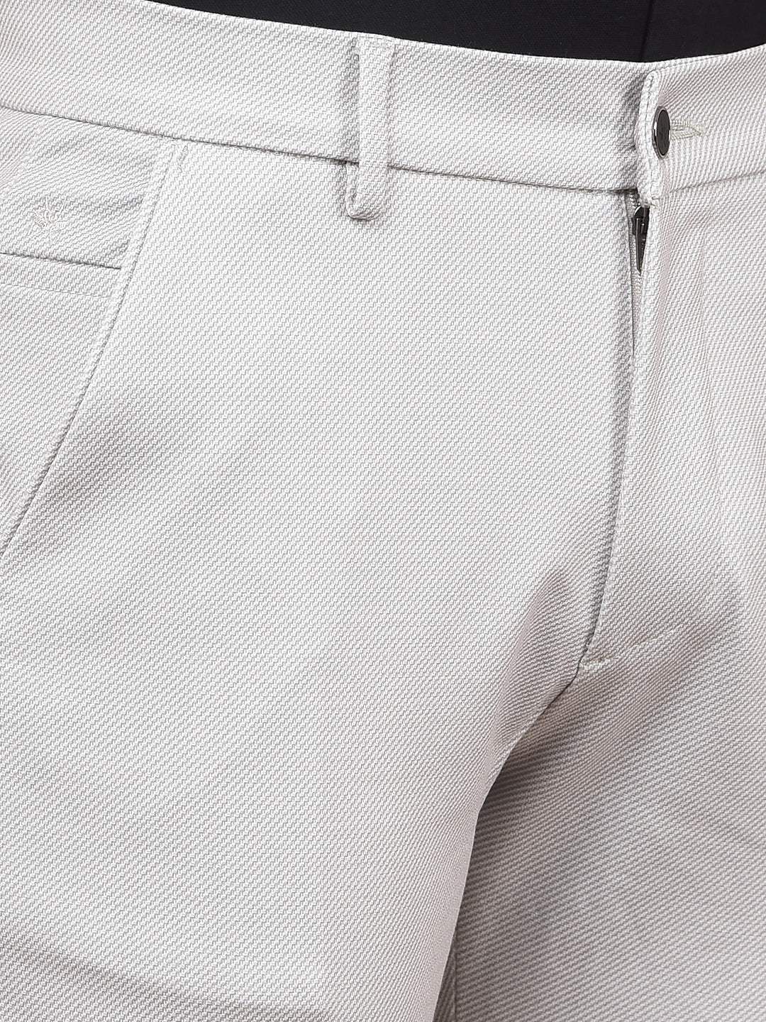 Grey Printed Knitted Trousers-Men Trousers-Crimsoune Club