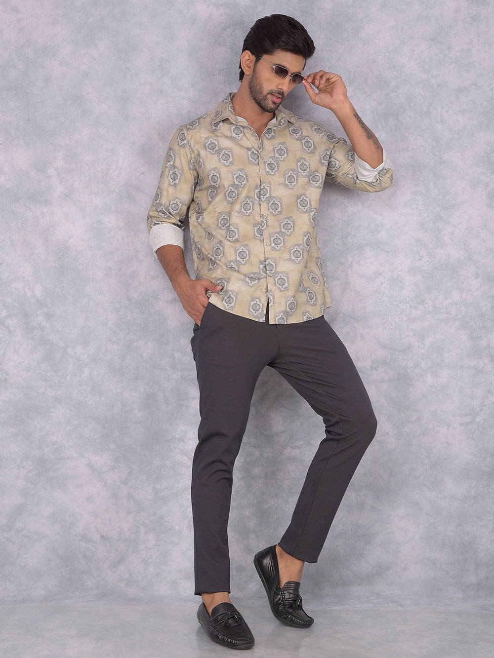 Green Knitted Trousers-Men Trousers-Crimsoune Club