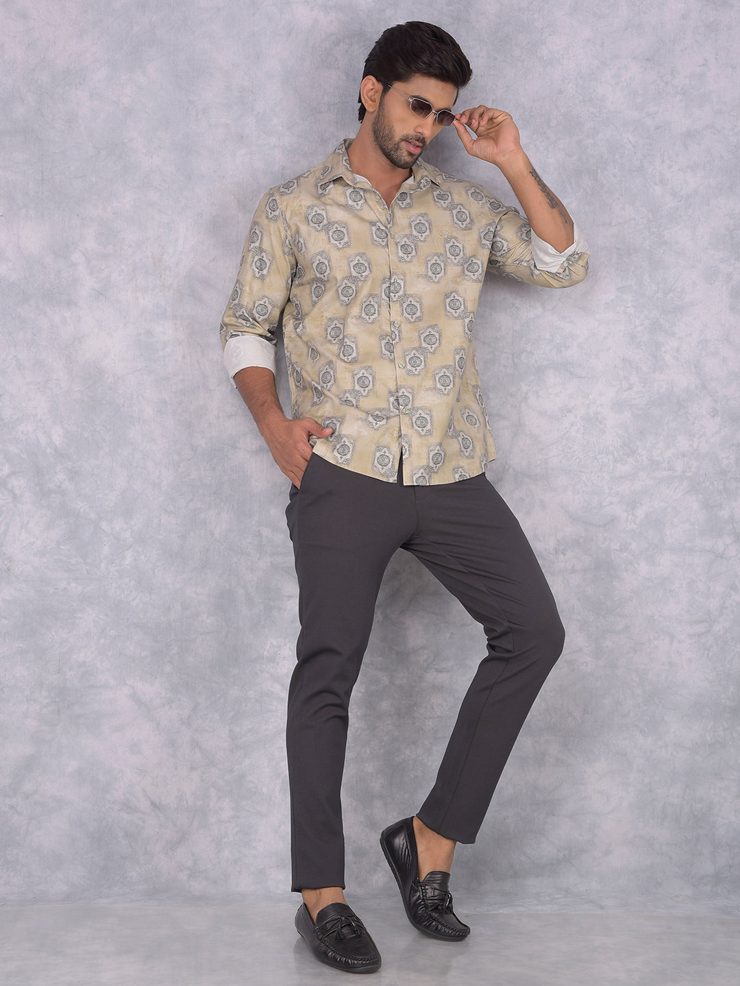 Green Knitted Trousers-Men Trousers-Crimsoune Club