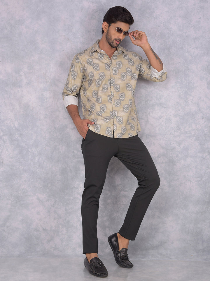 Grey Knitted Trousers-Men Trousers-Crimsoune Club