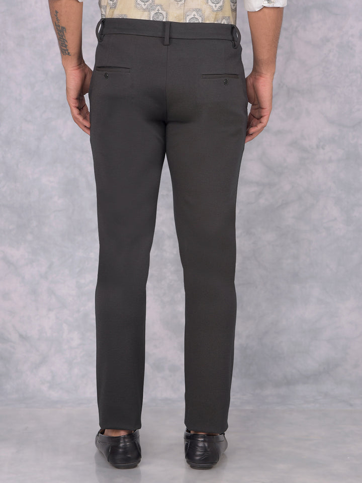 Grey Knitted Trousers-Men Trousers-Crimsoune Club