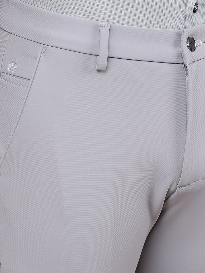 Grey Knitted Trousers-Men Trousers-Crimsoune Club