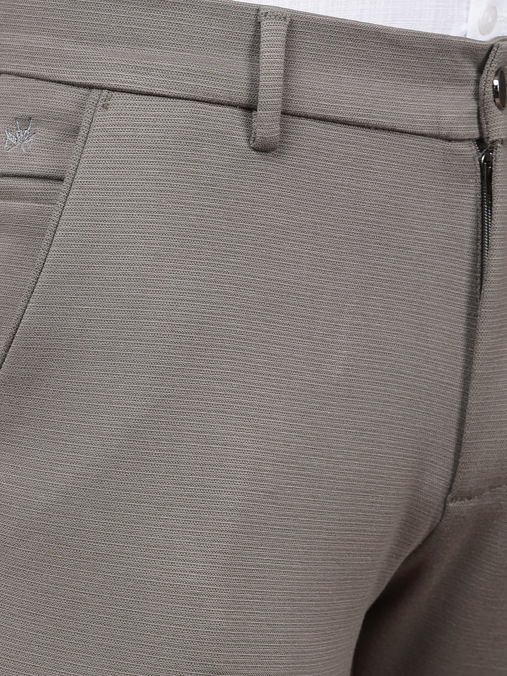 Olive Printed Knitted Trousers-Men Trousers-Crimsoune Club