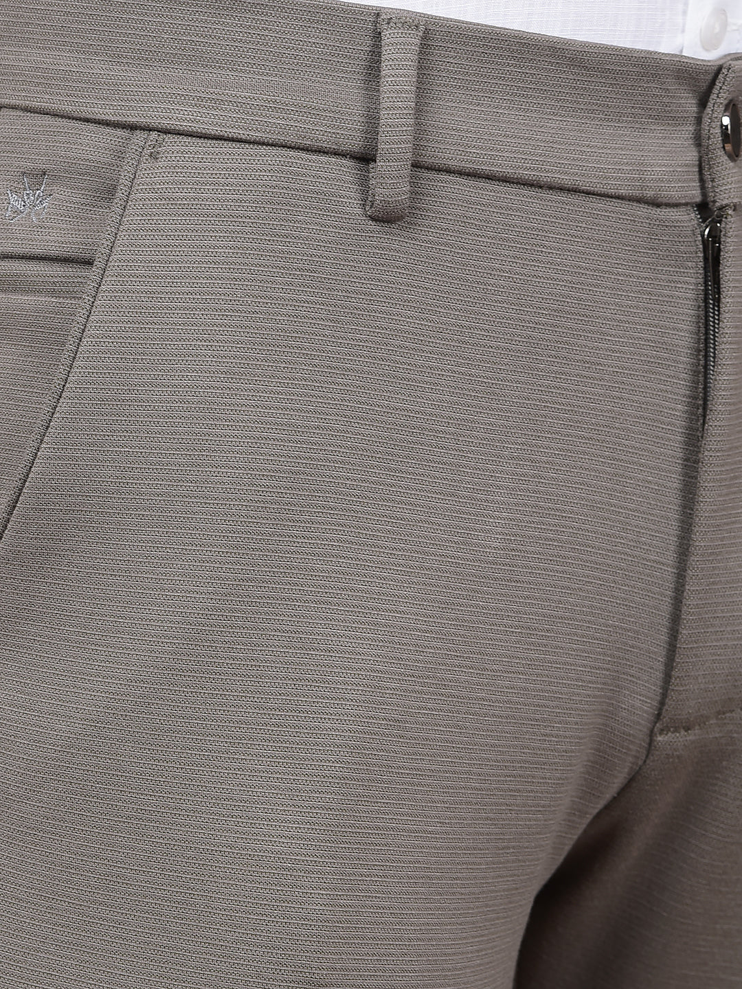 Olive Printed Knitted Trousers-Men Trousers-Crimsoune Club