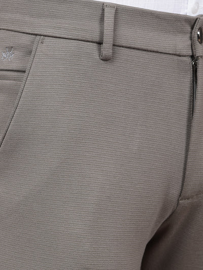 Olive Printed Knitted Trousers-Men Trousers-Crimsoune Club