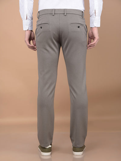 Olive Printed Knitted Trousers-Men Trousers-Crimsoune Club