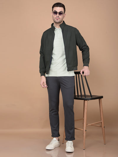 Grey Printed Knitted Trousers-Men Trousers-Crimsoune Club