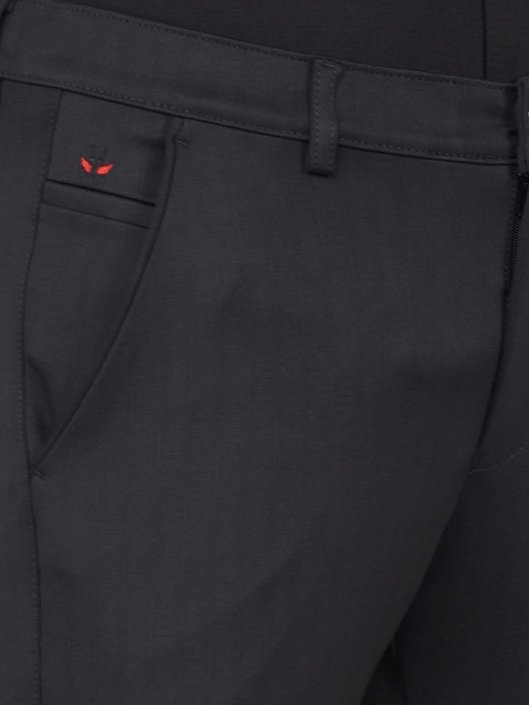 Black Printed Knitted Trousers-Men Trousers-Crimsoune Club