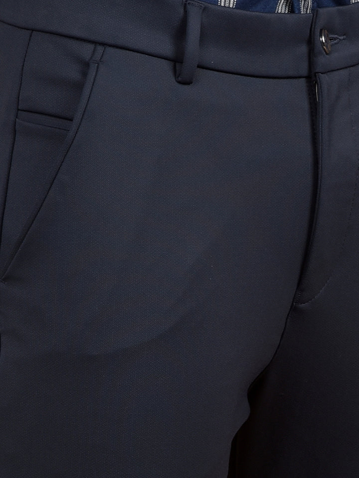 Navy Blue Trousers-Men Trousers-Crimsoune Club