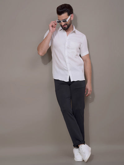 Navy Blue Printed Knitted Trousers-Men Trousers-Crimsoune Club
