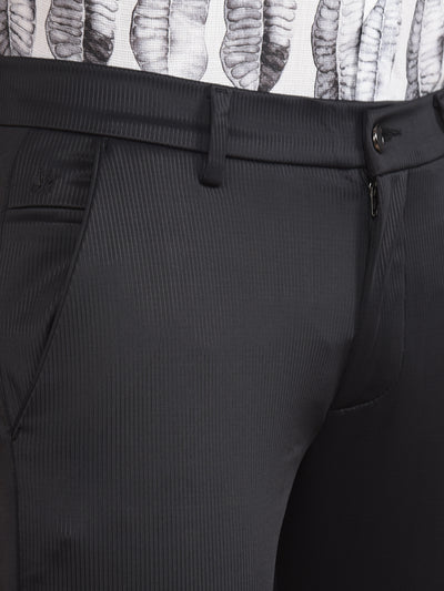 Black Knitted Trousers-Men Trousers-Crimsoune Club