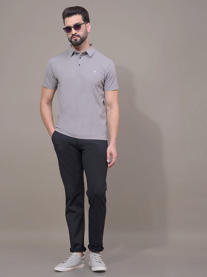 Navy Blue Printed Trousers-Men Trousers-Crimsoune Club