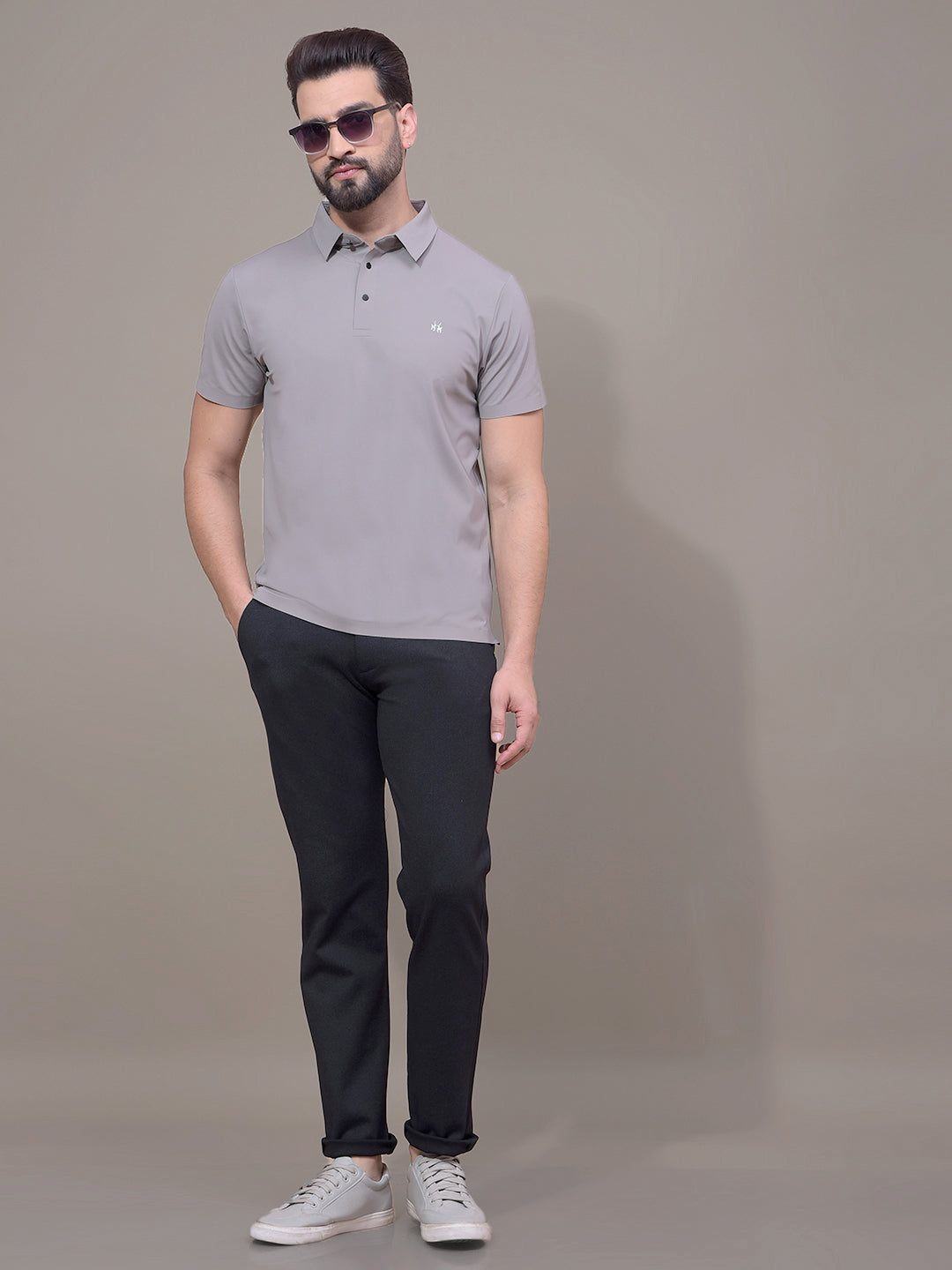 Navy Blue Printed Trousers-Men Trousers-Crimsoune Club