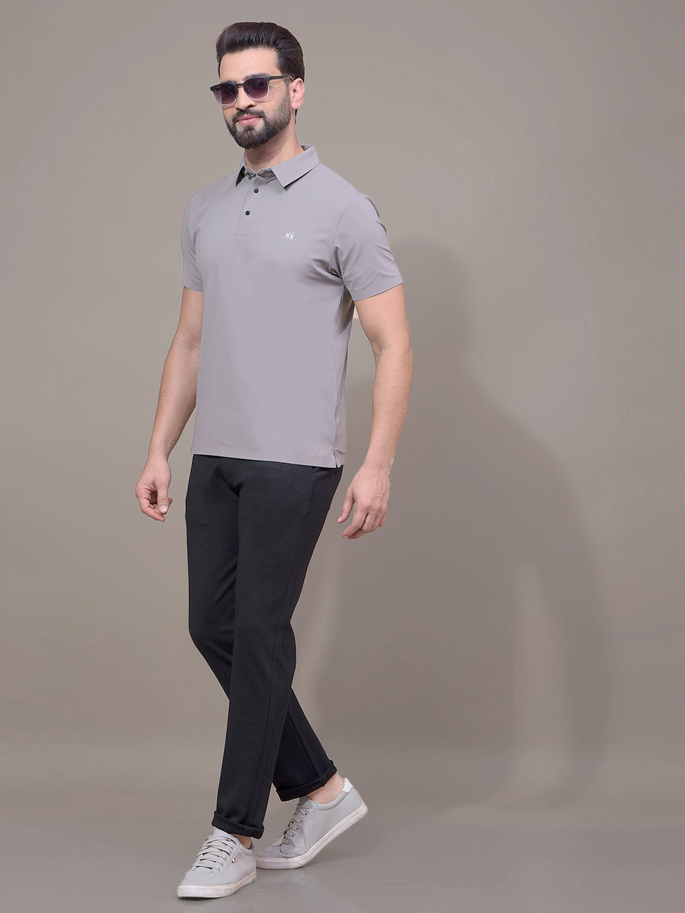 Navy Blue Printed Trousers-Men Trousers-Crimsoune Club