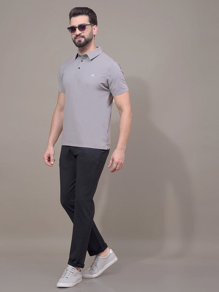 Navy Blue Printed Trousers-Men Trousers-Crimsoune Club