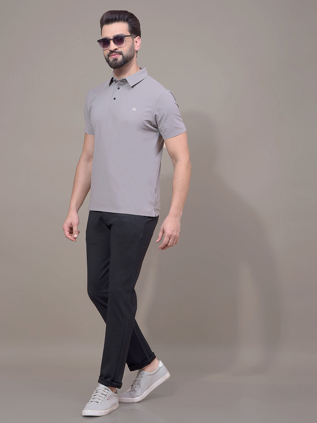 Navy Blue Printed Trousers-Men Trousers-Crimsoune Club