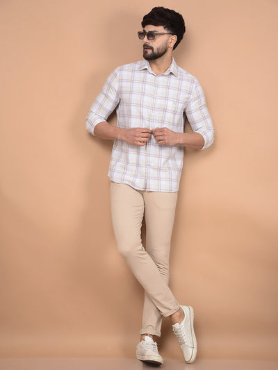 Beige Knitted Trousers-Men Trousers-Crimsoune Club