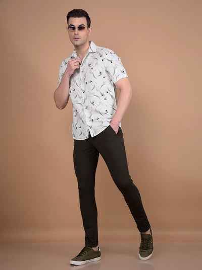 Olive Knitted Trousers-Men Trousers-Crimsoune Club
