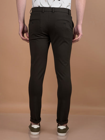 Olive Knitted Trousers-Men Trousers-Crimsoune Club