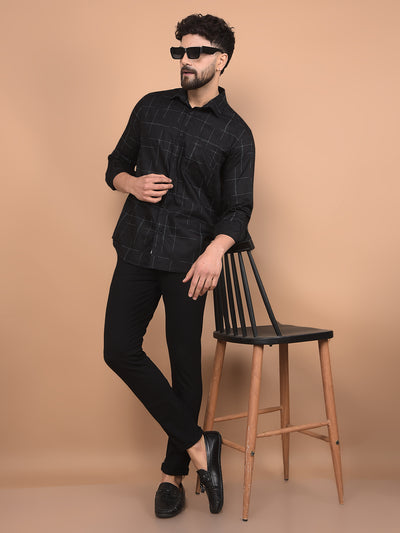 Black Knitted Trousers-Men Trousers-Crimsoune Club