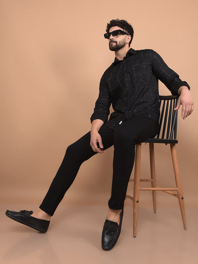 Black Knitted Trousers-Men Trousers-Crimsoune Club