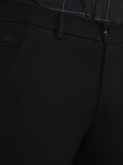 Black Knitted Trousers-Men Trousers-Crimsoune Club
