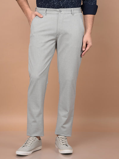 Grey Printed Trousers-Men Trousers-Crimsoune Club