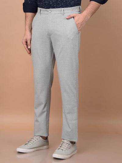 Grey Printed Trousers-Men Trousers-Crimsoune Club