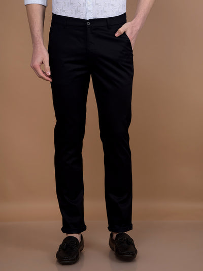 Navy Blue Printed Trousers-Men Trousers-Crimsoune Club