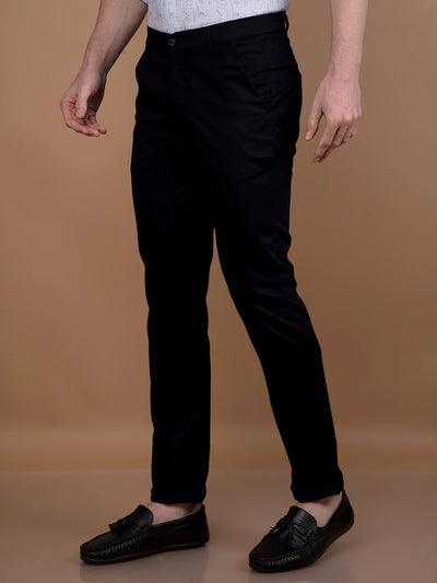 Navy Blue Printed Trousers-Men Trousers-Crimsoune Club