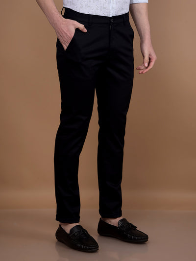 Navy Blue Printed Trousers-Men Trousers-Crimsoune Club