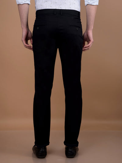 Navy Blue Printed Trousers-Men Trousers-Crimsoune Club