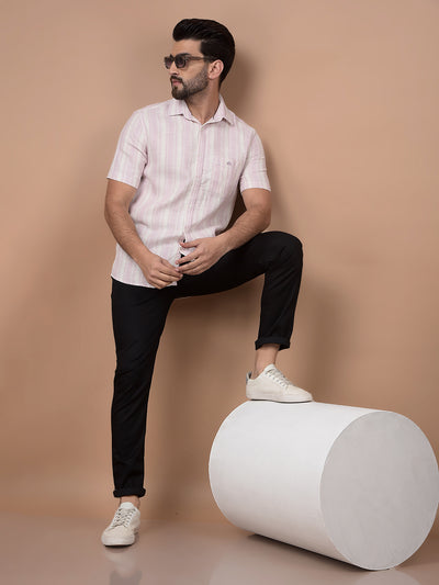 Black Printed Trousers-Men Trousers-Crimsoune Club