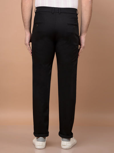 Black Printed Trousers-Men Trousers-Crimsoune Club