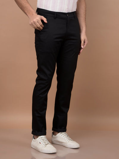 Black Printed Trousers-Men Trousers-Crimsoune Club