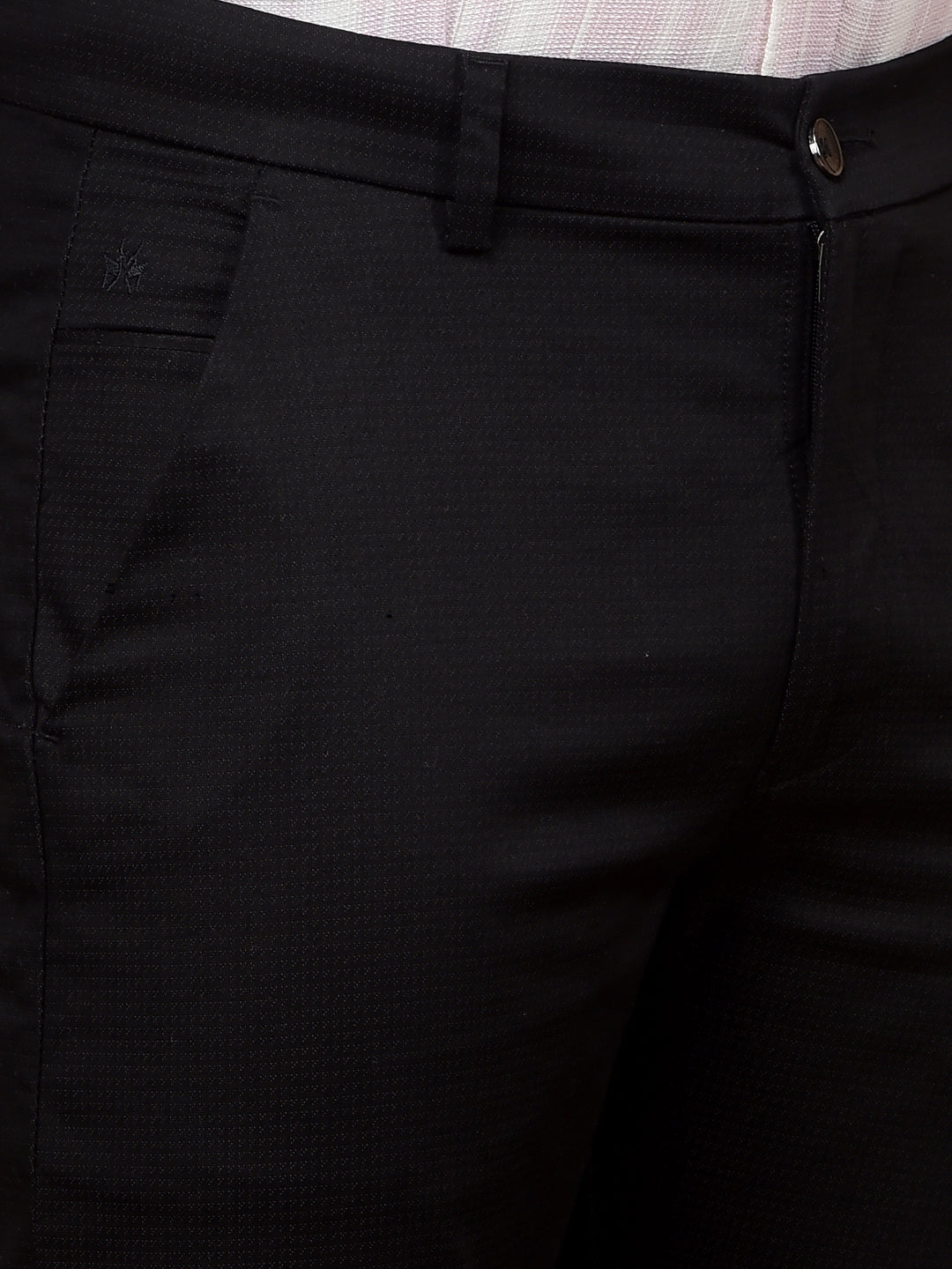 Black Printed Trousers-Men Trousers-Crimsoune Club