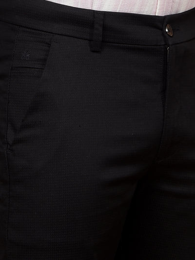 Black Printed Trousers-Men Trousers-Crimsoune Club