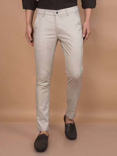 Beige Trousers-Men Trousers-Crimsoune Club