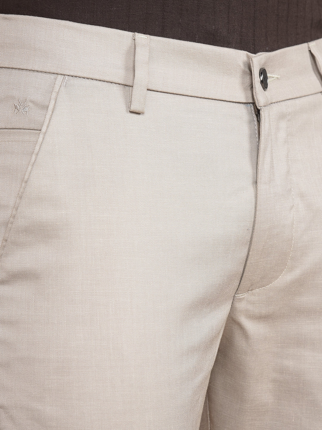 Beige Trousers-Men Trousers-Crimsoune Club