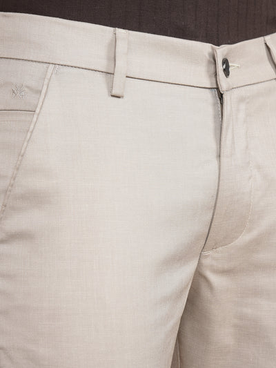 Beige Trousers-Men Trousers-Crimsoune Club