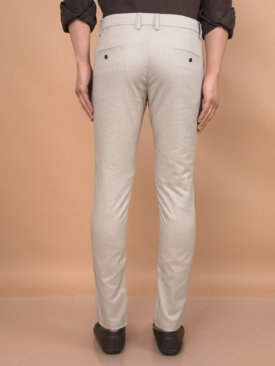 Beige Trousers-Men Trousers-Crimsoune Club