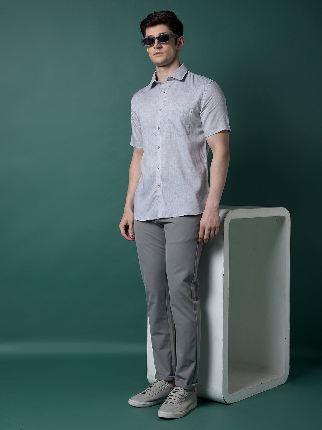 Versatile Grey Trousers-Men Trousers-Crimsoune Club