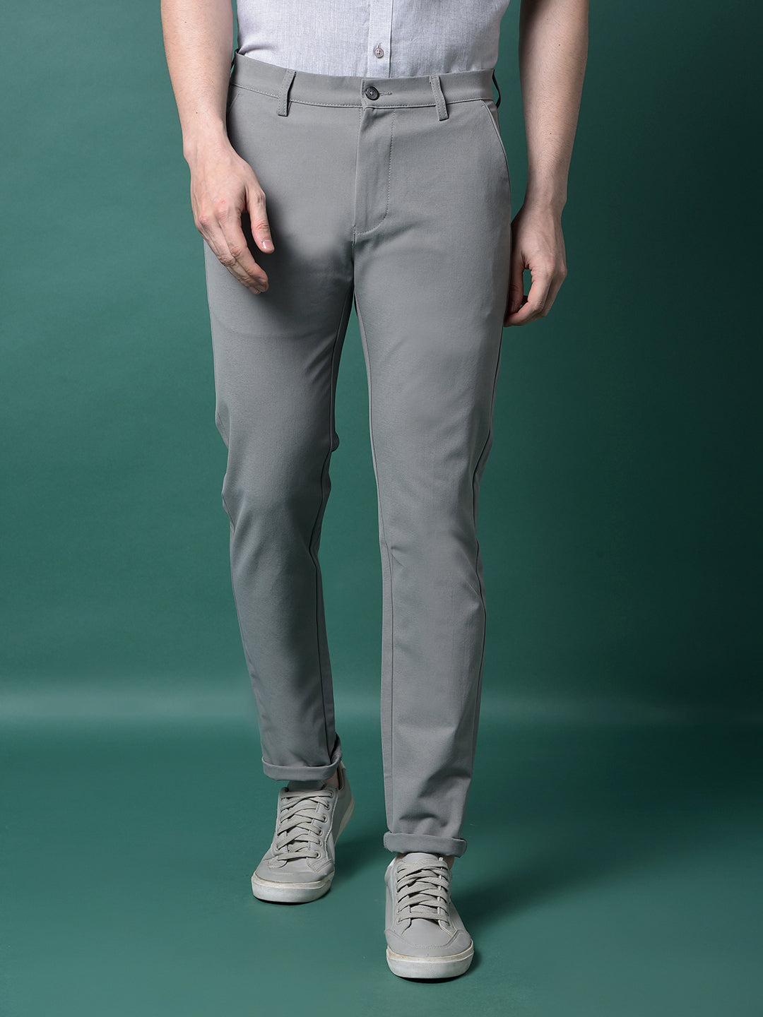 Versatile Grey Trousers-Men Trousers-Crimsoune Club
